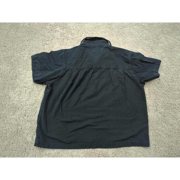 Life Style Button Up Shirt Womens Small Safari Embroidered Zebra Button Up Linen - Picture 5 of 6